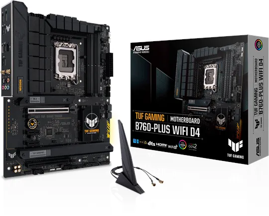 ASUS TUF GAMING B760-PLUS WIFI D4 -emolevy - Intel B760 - Intel LGA1700 - DDR4 RAM - ATX