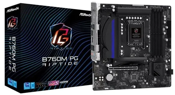 ASRock B760M PG Riptide -emolevy - Intel B760 - Intel LGA1700 - DDR5 RAM - Micro-ATX