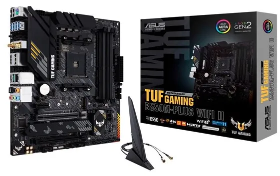 ASUS TUF GAMING B550M-PLUS WIFI II -emolevy - AMD B550 - AMD AM4 - DDR4 RAM - Micro-ATX