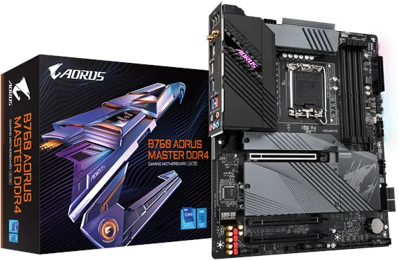 GIGABYTE B760 AORUS MASTER DDR4 -emolevy - Intel B760 - Intel LGA1700 - DDR4 RAM - ATX