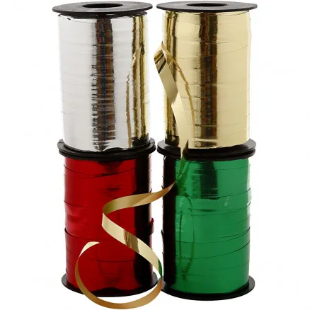 Lahjanauha, L: 10 mm, kiiltävä, 4x250 m / 1 pk.