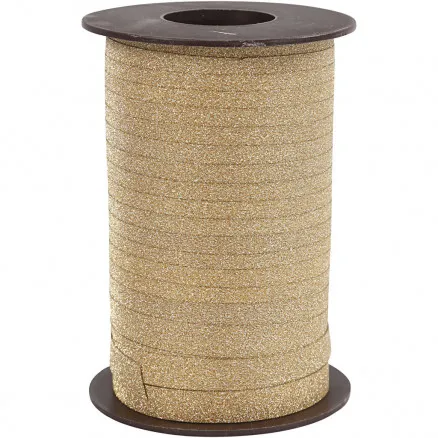 Lahjanauha, kulta, L: 10 mm, glitteri, 100 m / 1 rll.