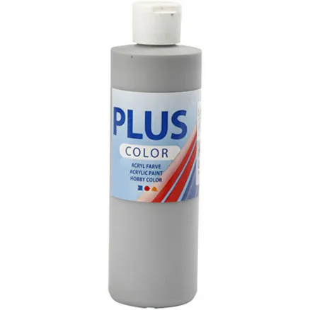 Plus Color askartelumaali, rain grey, 250 ml/1 fl.