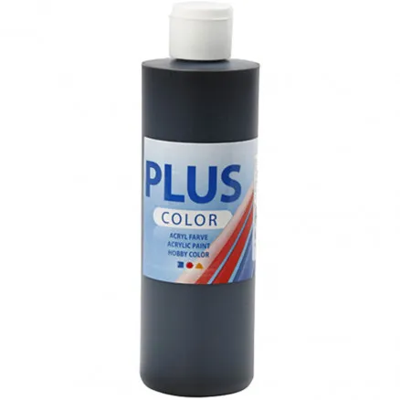 Plus Color harrastusmaali, musta, 250 ml/1 pullo.
