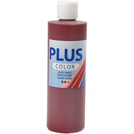Plus Color harrastusmaali, vanha punainen, 250 ml / 1 pullo.
