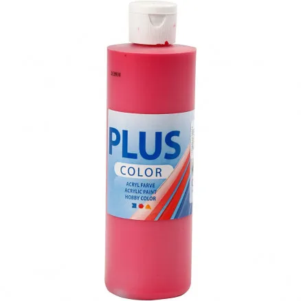Plus Color harrastusmaali, peruspunainen, 250 ml / 1 pullo.