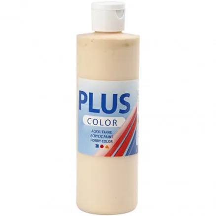 Plus Color askartelumaali, vaalea puuteri, 250 ml / 1 pullo.