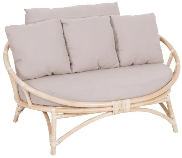 Muscat 2-hengen oleskelusetti harmaa 127x102x70cm