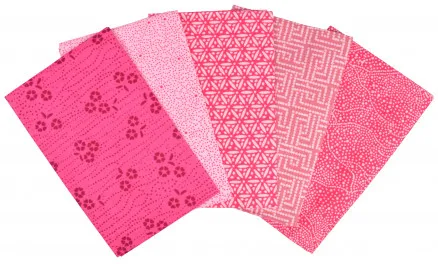 Tissu de Marie Fat Quarter Pink 50x57cm - 5 kpl