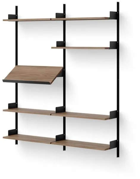 New Works Living Hylly 1900 Pähkinä/Musta