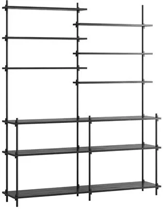 MOEBE S.200.2.D Hyllyjärjestelmä Musta/musta