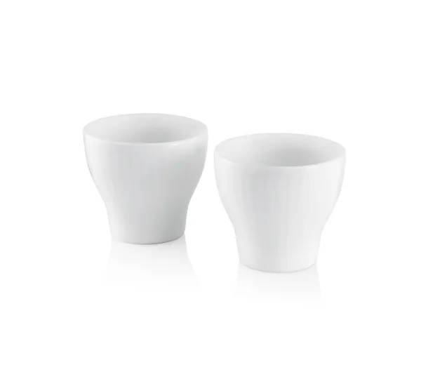 Royal Copenhagen Valkoinen uurrettu munakuppi - 2 kpl